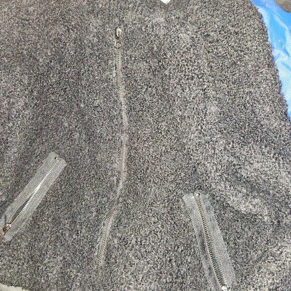 John and Jenn Wool Blend Teddy Sherpa Zip Up Sweater Jacket Women's Medium - Picture 2 of 3